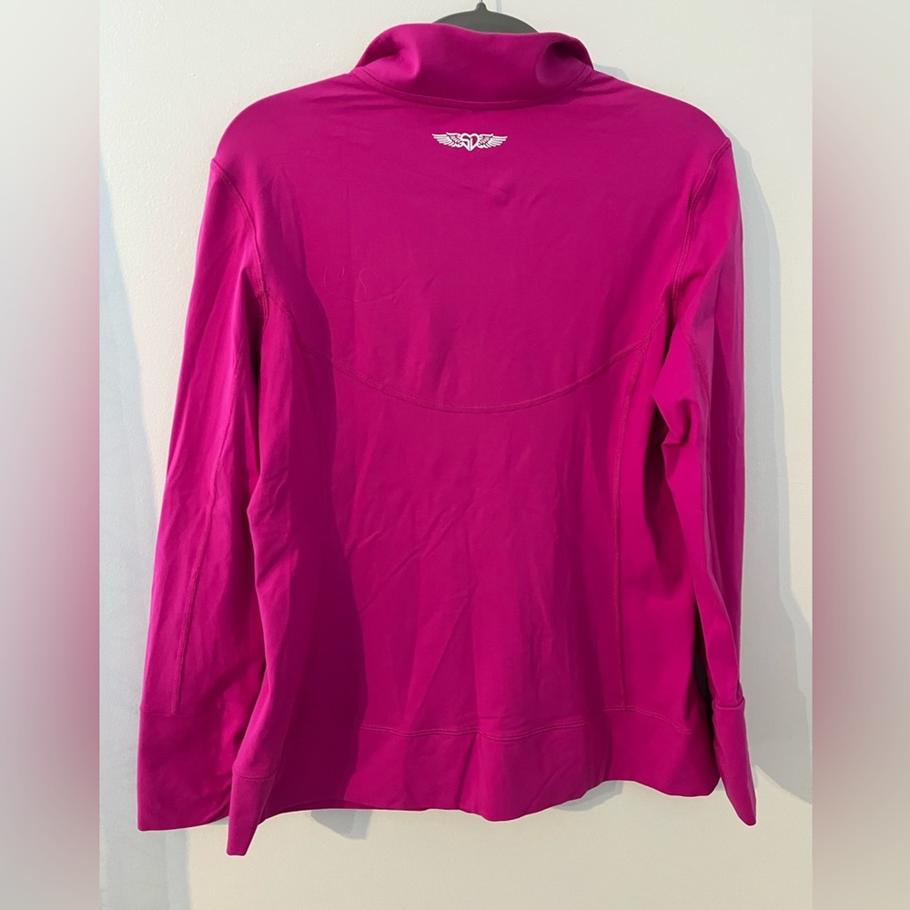 Straight Down Vibrant Fuchsia Bomber Jacket, Sz L, Fairmont Scottsdale Princess - Picture 6 of 8